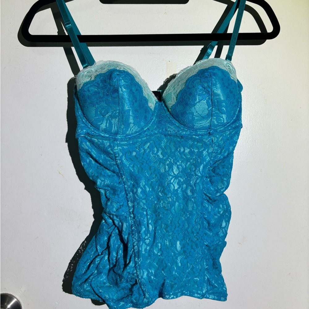 Blue Bustier Top